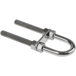 Рым-болт U-образный D9.5 мм, Lрез. 76 мм нерж (11418)